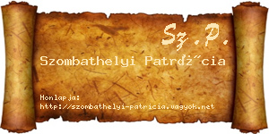 Szombathelyi Patrícia névjegykártya